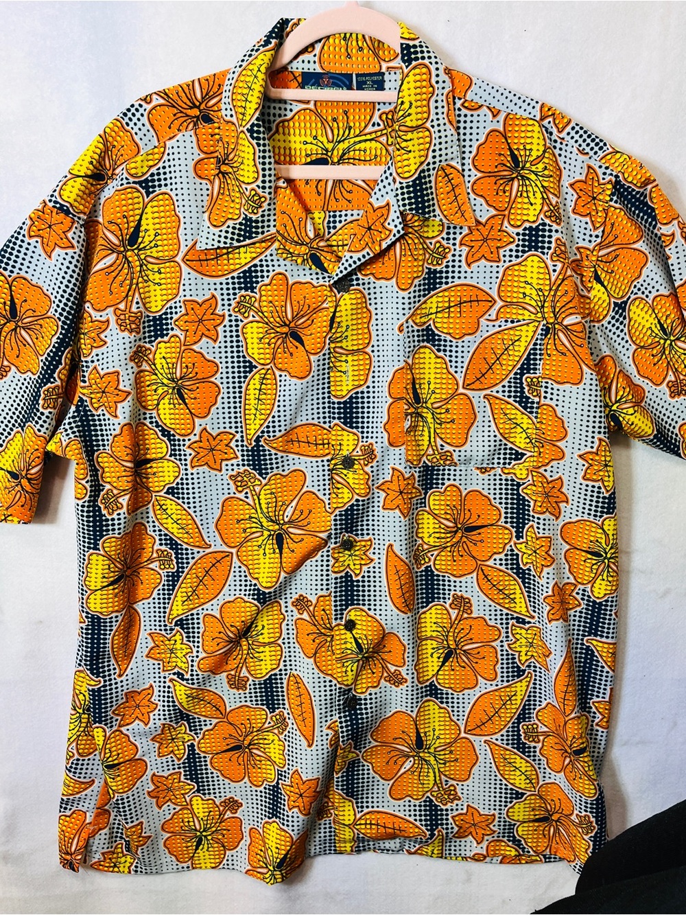 RETRO 1990’S W/ HIBISCUS FLOWER PRINT HAWAIIAN SHIRT XL